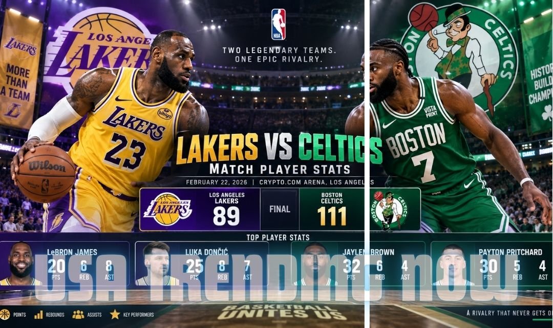 lakers vs celtics match player stats