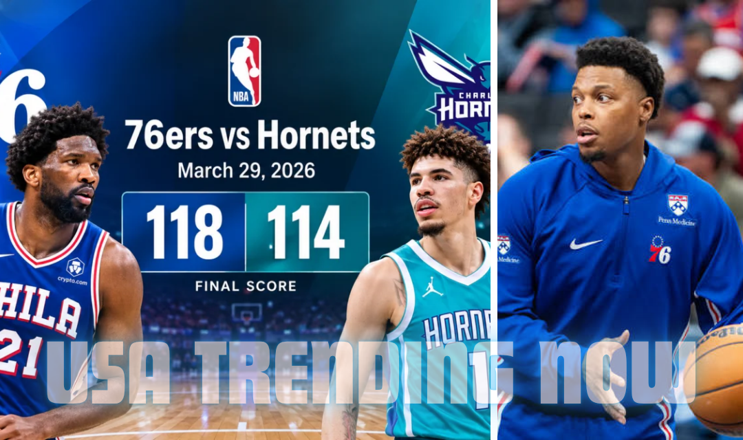 charlotte hornets vs 76ers match player stats
