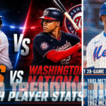 washington nationals vs mets match player stats