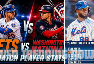 washington nationals vs mets match player stats