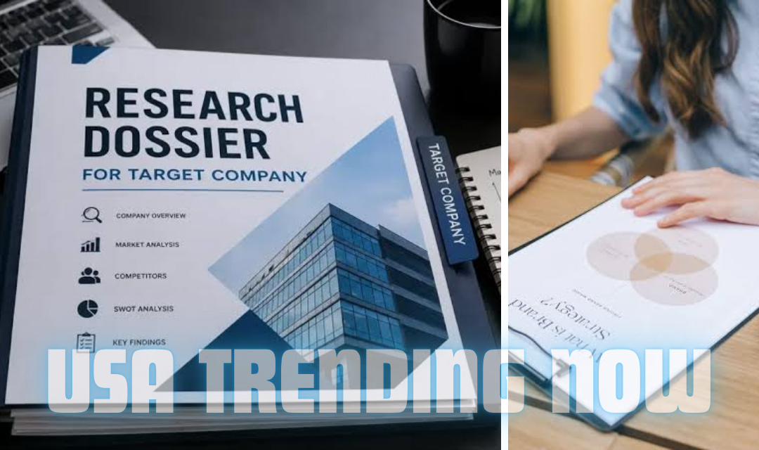 research dossier for target company